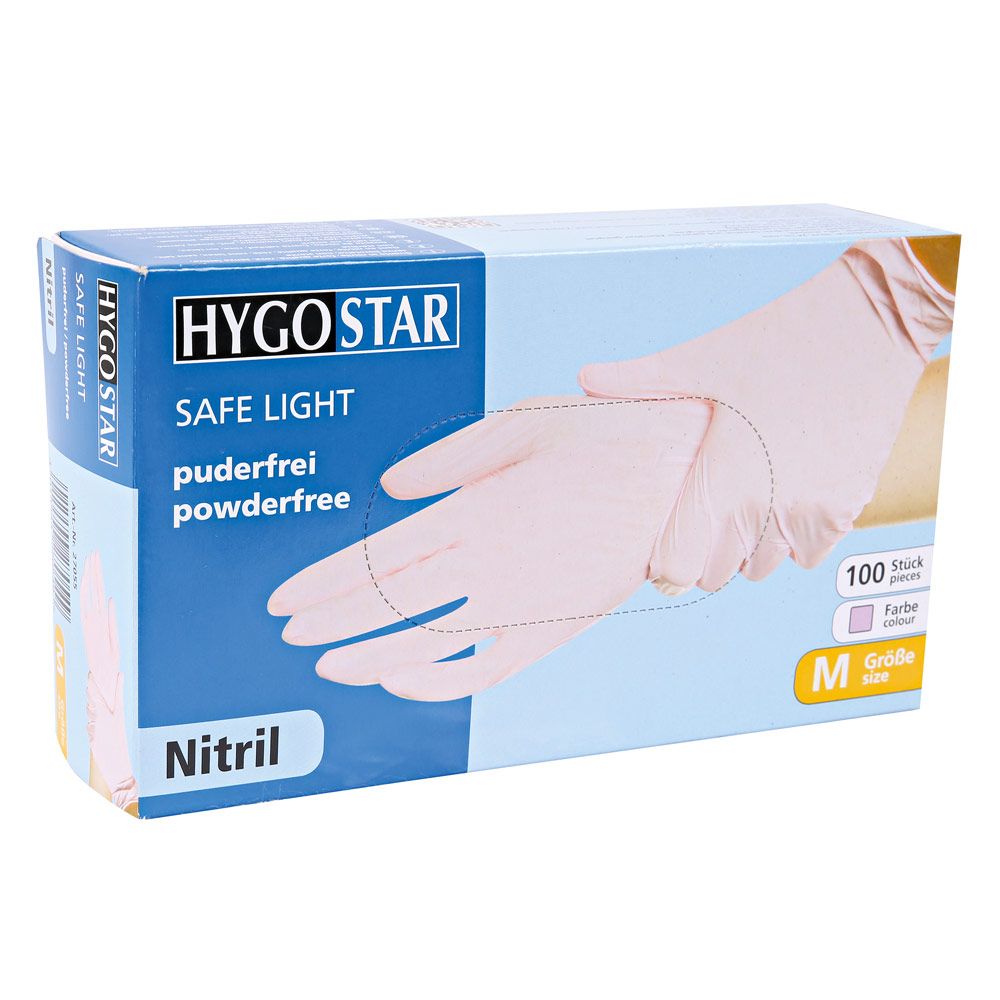 HYGOSTAR nitriilikäsineet - Safe Light – Vaaleanpunainen 100 kpl