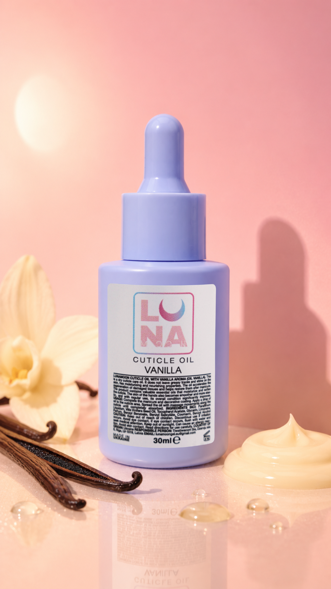 LUNAmoon - kynsinauhaöljy - Vanilla - 30ml