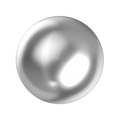LUXINI® - Half Sphere - metallinen puolipallo hopea