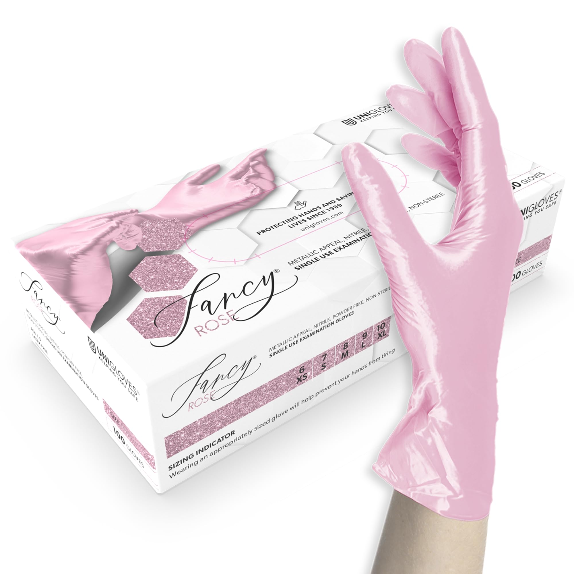 Unigloves nitriilikäsineet – Fancy Rose  – 100 kpl